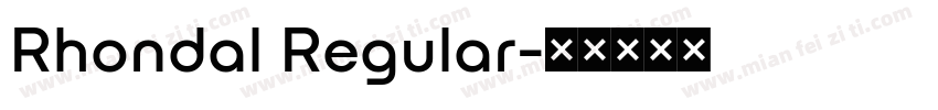 Rhondal Regular字体转换